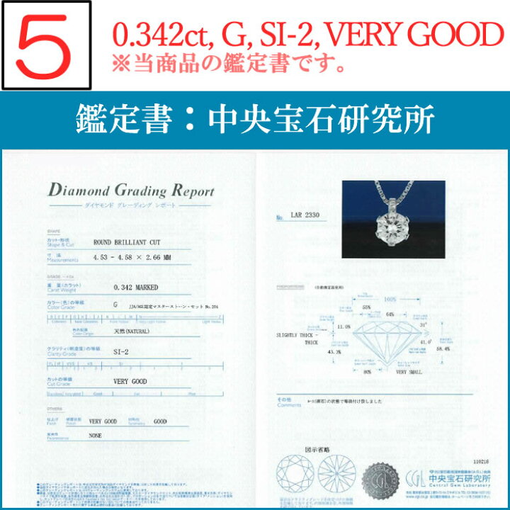 楽天市場】ダイヤモンドネックレス 一粒 0.3ct up SI-2 Gカラー VERY 