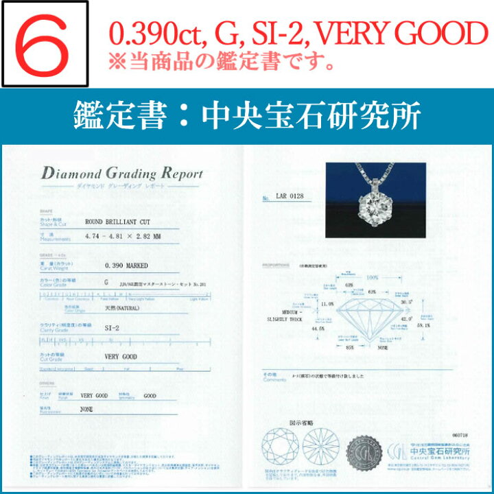 楽天市場】ダイヤモンドネックレス 一粒 0.3ct up SI-2 Gカラー VERY 