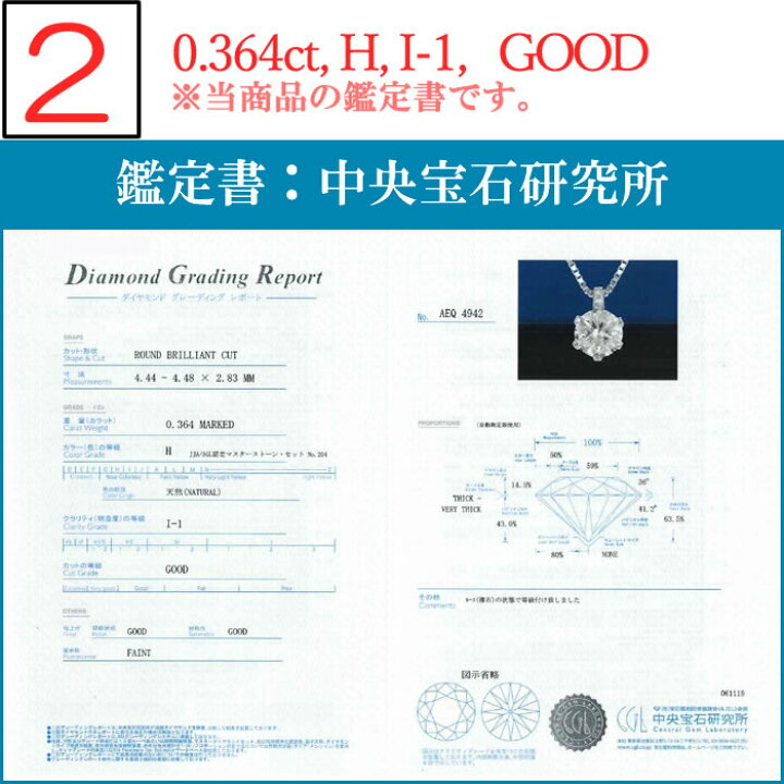楽天市場】ダイヤモンドネックレス 一粒 0.3ct up I-1 Eカラー/Fカラー 