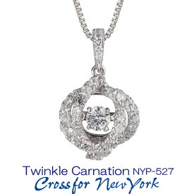 クロスフォーダンシングストーン キュービックジルコニアネックレス クロスフォーニューヨーク/Crossfor New York Twinkle Carnation NYP-527 正規販売店 ラッピング無料 送料無料 新品・未使用