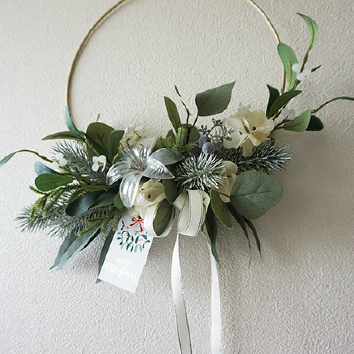 楽天市場】『Euculyptus & lily wreath』アートフラワー リース 造花 