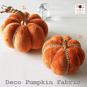 新色NEW!デコパンプキン お得な2個セット ☆『デコ パンプキン ファブリック L&M セット』 選べる3色 ホワイト グレー オレンジ ハロウィン 飾り インテリア 雑貨 オブジェ カボチャ仮装 置物