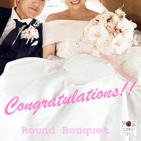 NEW！！ウェディングブーケ『Round Bouquet -White&Pink Rose-』（ブトニア付）　【プリザーブドフラワー】結婚式 ブライダル セミオーダー バラ アートフラワー デザイナーズ ブーケ ドレス オリジナル