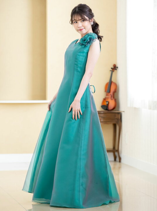 楽天市場】カラードレス ロングドレス 演奏会 演奏会用ドレス  