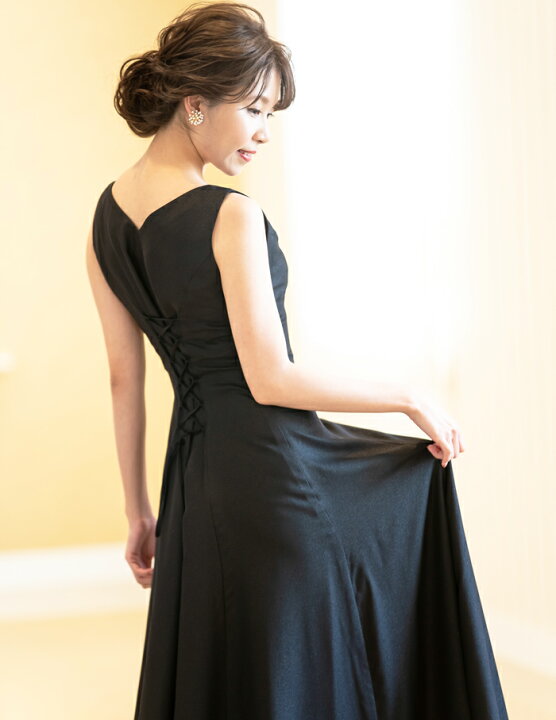 楽天市場 日本製 演奏会 ロングドレス 演奏会用ロングドレス ネイビー ブラック ラメ ドレス 発表会 大人 ピアノ コンクール ステージ衣装 大きいサイズ ピアノ発表会 他と被らない 大人 母親 結婚式 親族 フォーマル パーティー Op3626 演奏会衣装製作 ノンプレステージ