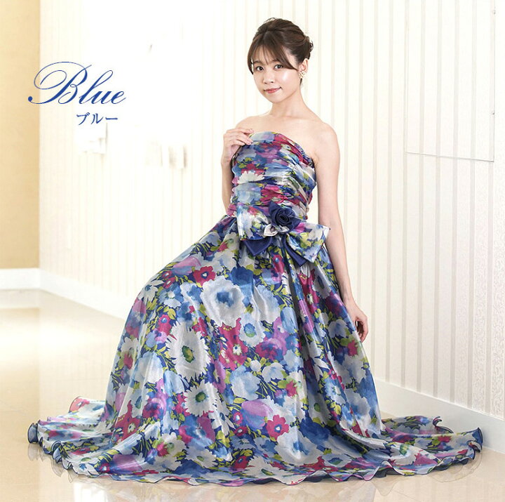 楽天市場】演奏会用ロングドレス 演奏会 ロングドレス 花柄 フラワー  