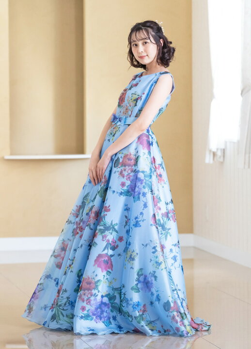 楽天市場】演奏会用ドレス 演奏会 ロングドレス 花柄プリント ドレス  