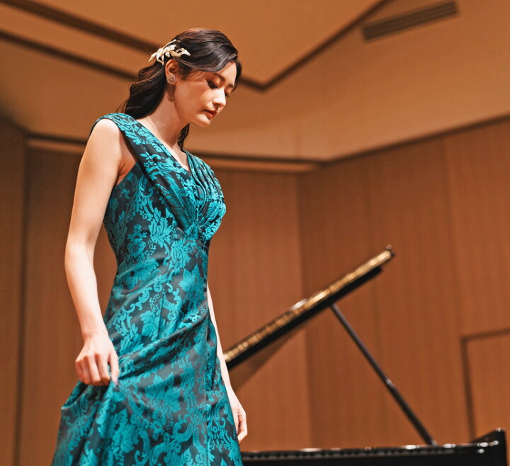 楽天市場】演奏会ドレス 演奏会 ロングドレス 演奏会用ドレス ダマスク  