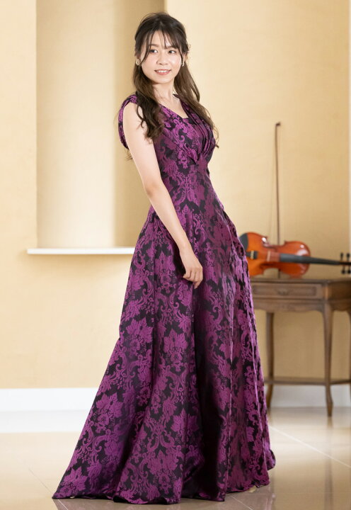 楽天市場】演奏会ドレス 演奏会 ロングドレス 演奏会用ドレス ダマスク  