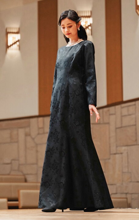 楽天市場】ロングドレス 母親 結婚式 花嫁 母 薔薇柄シャンタン  