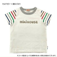 ミキハウスMIKIHOUSEキラキラロゴ半袖Tシャツ【日本製】【メール便可】