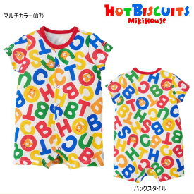 ミキハウス ホットビスケッツ MIKIHOUSE Hot Biscuits 総柄ショートオール【メ-ル便可】 ベビー 男の子 女の子