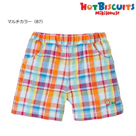 セール30％OFF ミキハウス ホットビスケッツ MIKIHOUSE Hot Biscuits チェック柄5分丈パンツ【メ-ル便可】 キッズ ベビー 男の子 女の子