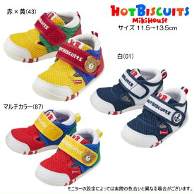 【楽天スーパーSALE_40％OFF】 ミキハウス ホットビスケッツ MIKIHOUSE Hot Biscuits　ダブルラッセルセカンドベビーシューズ 男の子 女の子 【靴箱有り・靴箱無しが混在します】【パフ】