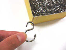 ステンレス　ミニSカン 小さいS字フック エスカン 37mm　線径3mm　200個セット 送料無料