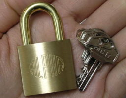 同一キーの南京錠25ミリ(単品)カギの管理も楽々♪