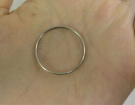 ステンレス　ダブルリング（二重リング）線径1mm　内径20mm（SUS304シリーズ）単品 メール便OK！ ステンレスSUS304 キーホルダー金具 リング シルバー色 キーホルダー金具 キーホルダーパーツ キーリングのタイプ違い