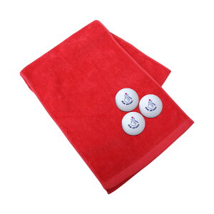 ゴルフボール 名入れ ギフト2点セット【今治 マフラータオル(刺しゅう入り)& 名入れゴルフボール(片面)3個セット / スポーツタオル 名前 刺繍入り 野球 サッカー ボディタオル 紫外線