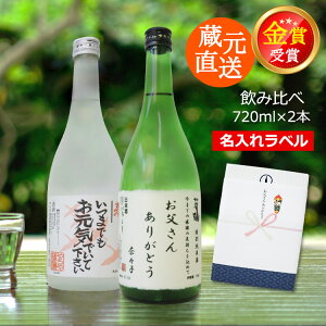 父の日 2025 日本酒 飲み比べセット 蔵元直送 金賞受賞 感謝の名入れラベル 付 日本酒 加賀百万石の御用蔵 やちや酒造の銘酒 『前田利家公 特別純米酒』『加賀鶴 純米酒上撰』の「厳選純米