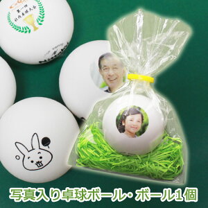 卓球ボール 【ロゴ・写真入り 1個】 ジャパントップクリーントレ球 卓球 ボール 写真 ロゴ ピンポン玉 【贈り物】【ギフト】【プレゼント】 記念品 景品 【敬老の日】【父の日】【退