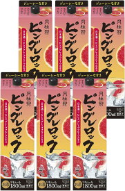 月桂冠 ピングレロック 1800ml パック 6本 京都府 月桂冠 ピングレロックパック [ リキュール 7度 日本 京都府 1.8L×6本 パック ]日本酒×ピンクグレープフルーツ ジューシーな甘みと酸味