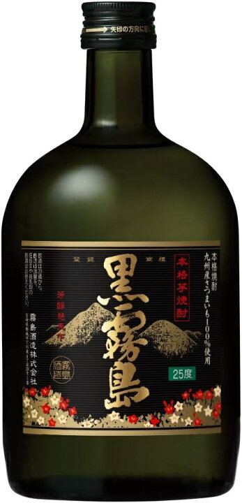 楽天市場】ケース単位 黒霧島25度720ml瓶×6本 =1ケース 芋焼酎 