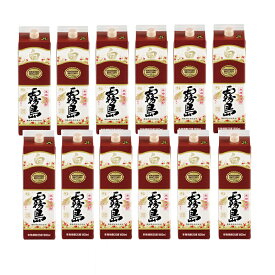 25度白霧島1.8Lパック 12本（6本入り2ケース） 芋焼酎　白キリ 宮崎県 霧島酒造