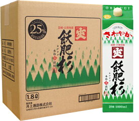 ギフト プレゼント クリスマス 父の日 家飲み ヤマト運輸 本格芋焼酎 飫肥杉 爽 白麹 25° 1.8L パック 6本 1ケース単位 宮崎県 井上酒造一部地域送料無料