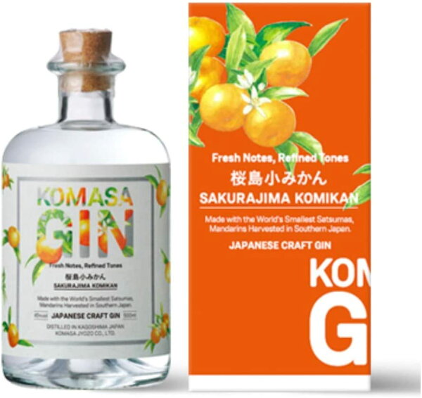 【訳あり】【専用箱なし】45度 ＫＯＭＡＳＡ ＧＩＮコマサ ジン 桜島小みかん 500ml瓶 ジン 鹿児島県 小正醸造