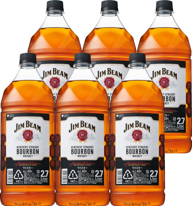 楽天市場】1ケース単位 6本入 バーボン ジムビーム 2.7L 2700ml ペット 