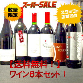 ワインセット 生活応援 赤ワインバラエティセット 赤ワイン1本ずつ6種