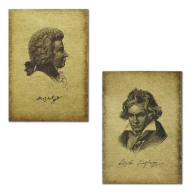 クラシック 作曲家 壁紙 ポスター 51.5cm×36cm ベートーヴェン / モーツァルト