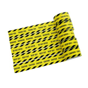 ֎~n j[N 5 OPPe[vZbg 4.8cm×25m We[v KEEP OUT / WARNING / CAUTION / DO NOT ENTER / THANK YOU