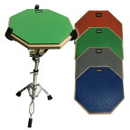 バロック 12〜14インチ対応 スタンド 練習用 ドラムパッド 付属 吸音性 携帯 ブルー/グレー/グリーン/オレンジ
