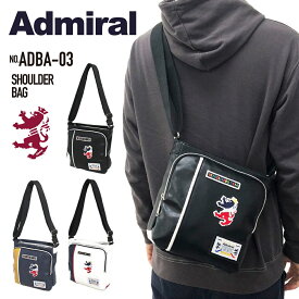 【あす楽】 Admiral アドミラル フェイクレザーショルダーバッグ ショルダーバッグ タテ型 合成皮革 ランパント刺繍 肩掛け 斜め掛けバッグ アウトドア 旅行 A5 撥水 軽量 4L おしゃれ タウン カジュアル レディース メンズ 男女兼用 ADBA-03 【父の日23】