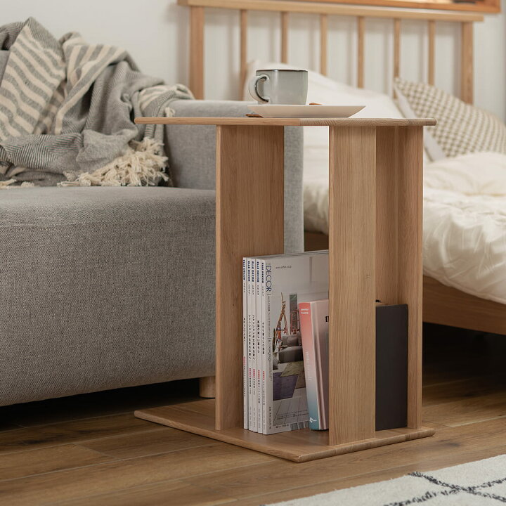 楽天市場】天然木サイドテーブル サイドテーブル 木製テーブル  