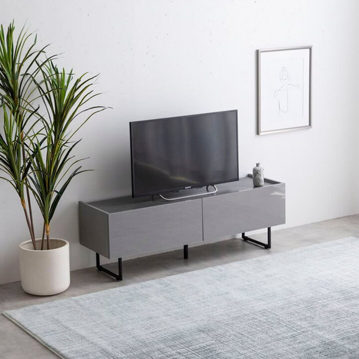 楽天市場】テレビボード テレビ台 ローボード 扉収納 tv スリム 鏡面 