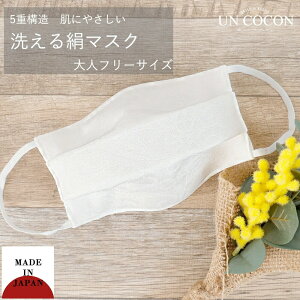 洗えるマスク 絹マスク 大きめマスク 1枚入 UVカット 抗菌 不織布 肌に優しい 通勤 吸湿 防臭 メール便2ポイント