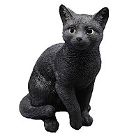野川農園 レジン製 黒ねこ 13445サイズ(約):W25cm×D17cm×H30．5cm