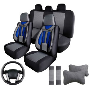 5席 車用シートカバー に適用ハリアー 80系 Harrier MXUA8# AXUH8# 2020年06月~ 汎用【レザー+ストレッチ生地】全天候型 カーシートカバー 耐摩耗性 防汚性 通気性 車 座布団 取り付けが簡単 [並行輸
