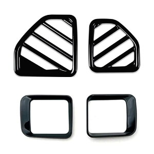 ダイハツ 新型アトレー S700V S710V 専用 内装 エアコンパネル?コンソール吹き出し口パネル 4Pセット Daihatsu ATRAI 専用設計 (ピアノブラック)