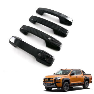 新型トライトンTriton L200 LC2T GLS GSR (2024年2月〜) フロンクス カスタム パーツ 外装ドアハンドル保護カバー車のドアハンドルパッチアンチスクラッチプロテクター ABS 取り付け簡単 4PCSトライト