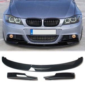 �ԗp�t�����g�o���p�[ ���b�v�`���X�v���b�^�[ �X�|�C���[ �{�f�B�L�b�g BMW 3Series E90 E91 LCI M Sport 325i 335i 2009-2012�Ή� �O���X�u���b�N