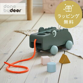 【レビュー特典プレゼント】ラッピング無料 Done by Deer/プルトイ ソーティングボックス クロコ ベビーおもちゃ 赤ちゃん おもちゃ 型はめ ダンバイディア おしゃれ 北欧 ベビー 緑 グリーン かわいい 出産祝い 木製おもちゃ