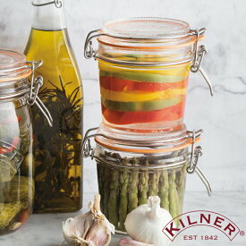 KILNER/ROUND CLIP TOP JAR 0.35L ラウンドクリップ トップジャー キルナー 保存容器 ガラス キャニスター 瓶 ガラス製 インテリア キッチン 台所 調理器具 保存瓶 ガラス容器 グラスジャー 果実酒 ジャム ピクルス 密封びん