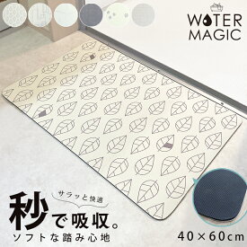 バスマット 超吸水速乾 割れない 軽い ソフトバスマット 40×60cm 洗える 吸水マット 衛生的 珪藻土 より軽くて 柔らか 滑り止め付き ノンアスベスト 風呂マット かわいい 瞬間吸水 一人暮らし ファミリー 家族 新生活 シンプル 新生活 敬老の日