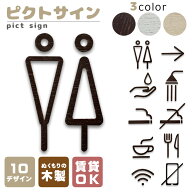 トイレサイン ドアサイン ピクトサイン 木製 サインプレート ウォールステッカー 案内 トイレ ドア トイ…
