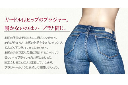 【メール便送料無料】ストレスフリーウエストシェイプレースハイウエストロング加圧下着ヒップアップガードル
