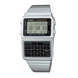 CASIO カシオ 腕時計 メンズ レディース 昭和 レトロ データバンク シルバー デジタル 男女兼用 DBC-611-1 男性 仕事 誕生日 ギフト 内祝い 父の日 お祝い