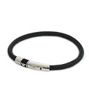 エンポリオアルマーニ ジュエリー ファッション アクセサリー BRACELET ブレスレット シルバー ブラック ワイヤーロープ EGS1624001 男性 女...